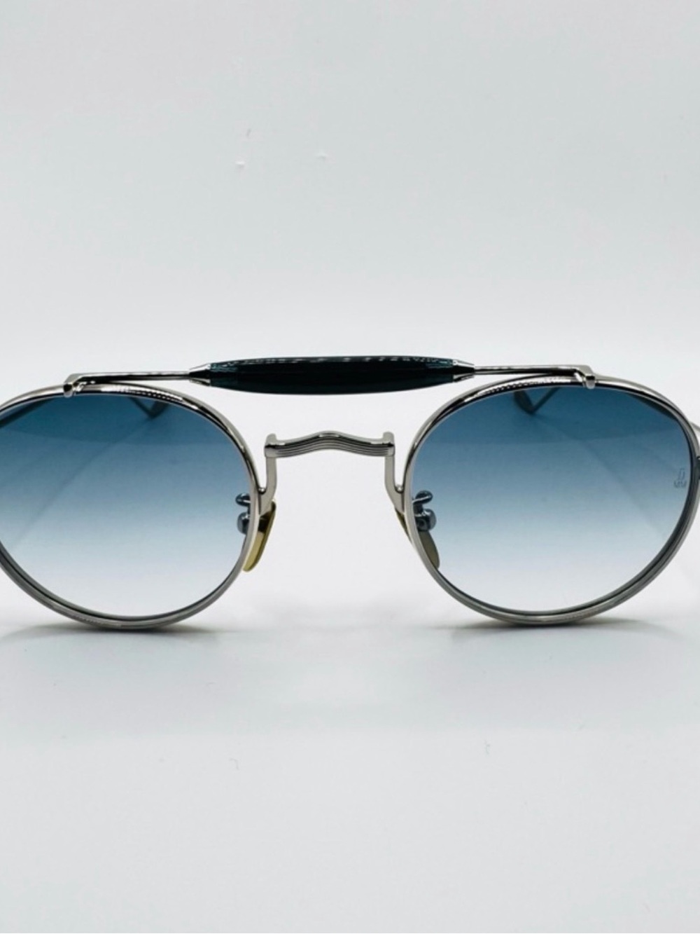 Men's Dason Titanium Frame Sunglasses with Blue Gradient Lenses